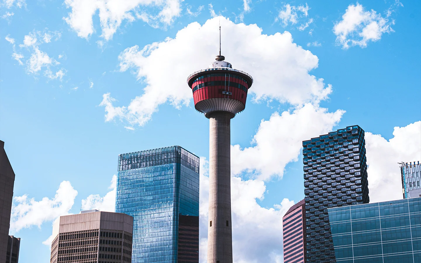 Calgary tower and other downtown buildings